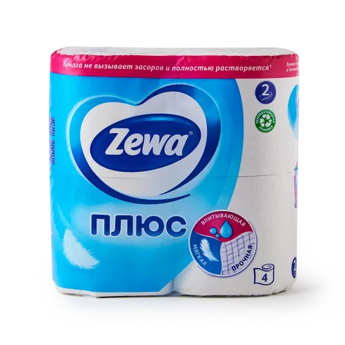Бумага туалетная Zewa Плюс Свежесть океана 4 рулона