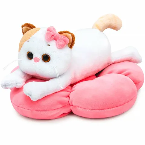 Игрушка мягкая Кошечка Ли-Ли на подушке-цветке лежачая LKl18-001
