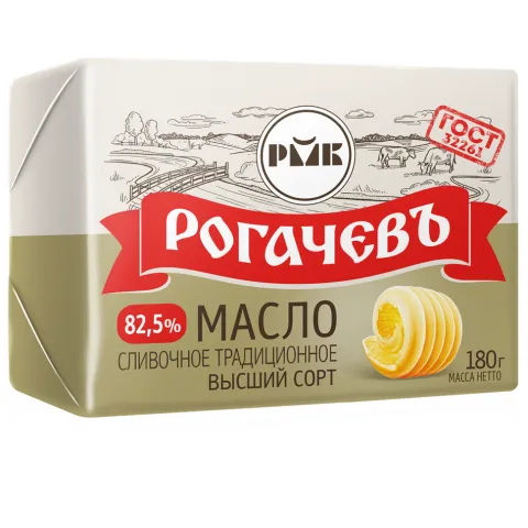 БЗМЖ Масло Рогачев сливочное традиционное в/с 82,5% 160г