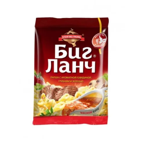 Вермишель Биг Ланч говяд с гриб и зел 90-100г