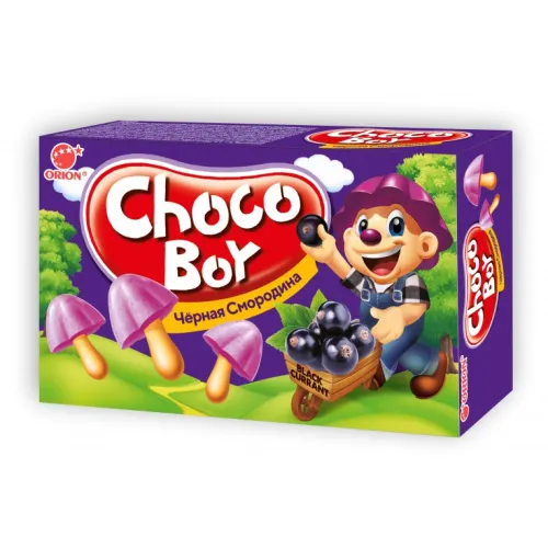 Печенье ORION Choco Boy Чёрная смородина 45г