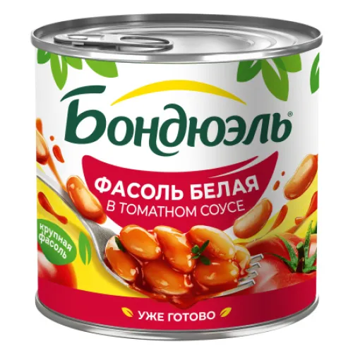 Фасоль белая консервированная Bonduelle в томатном соусе 425 мл