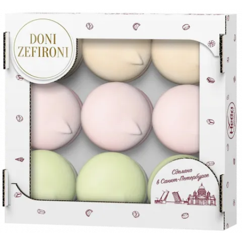 Зефир ароматизированный «DONI ZEFIRONI» ассорти Микро-TV 315гр.