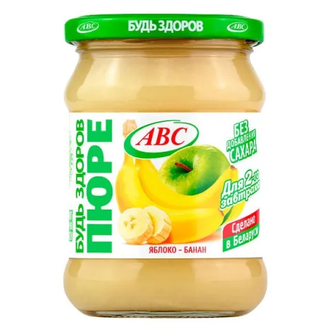 Пюре ABC яблочно-банановое 450 г