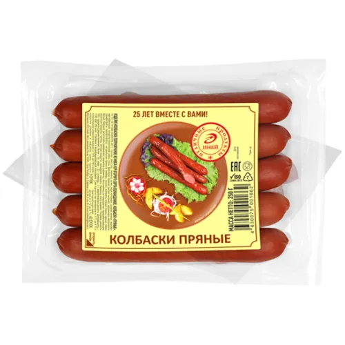 Колбаски пряные Иней п/к 250г
