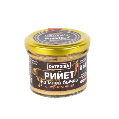 Рийет Патеррия из мяса бычка с перцем 90г ст/б