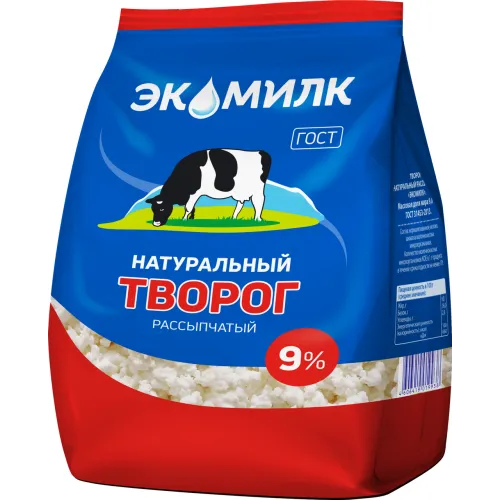 Творог рассыпчатый Экомилк 9% 350г