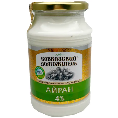 БЗМЖ Айран Кавказский долгожитель 4% 900г сб