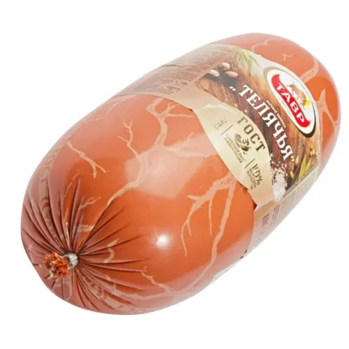 Колбаса Телячья ГОСТ МП вареная 500гр Тавр