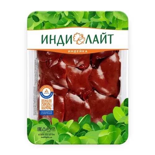 Печень индейки Индилайт Дамате охл 500г лоток