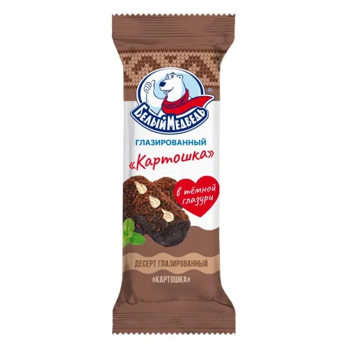 ЗМЖ Десерт глазированный Белый Медведь картошка 40г