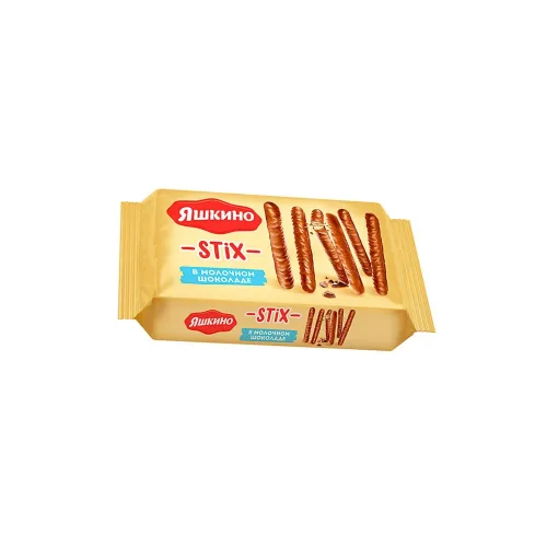 Печенье Яшкино STIX 130г палочки в молочном шоколаде