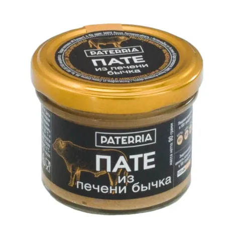 Пате Патеррия из печени бычка 90г ст/б