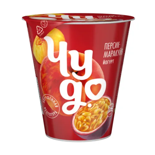 Йогурт Чудо Персик-маракуйя 2% (290 г)
