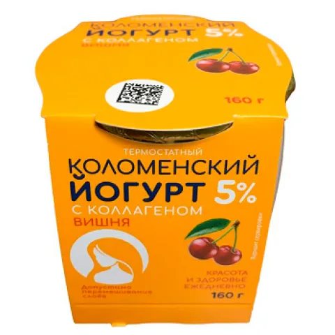 БЗМЖ Йогурт Вишня термос. ст.б. КМ 5% 160г.