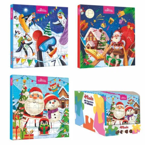 Конфеты Поморзанка Рождественский пазл сливочн начинка 120г