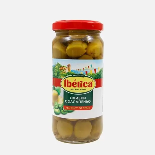 Оливки Иберика с халапеньо 235г
