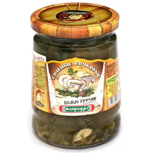 Грибы Экопродукт грузди белые сол 540г
