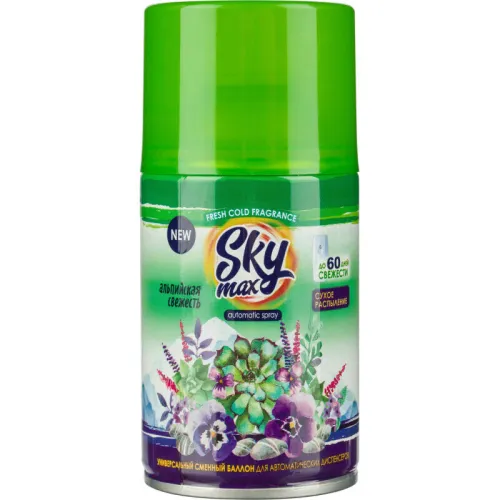 Сменный баллон SKY MAX для диспенсеров 250мл Альпийская свежесть