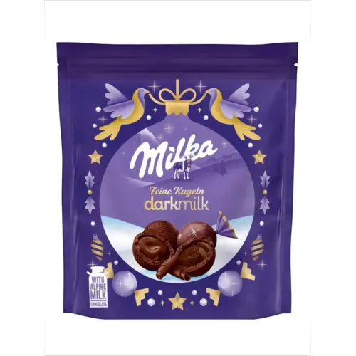 Конфеты Милка НГ шоколад яйца темн шоколад 90г