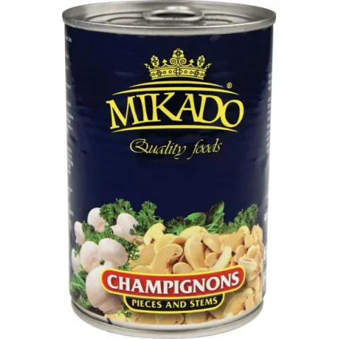 Грибы Микадо шампиньоны резаные 425г 