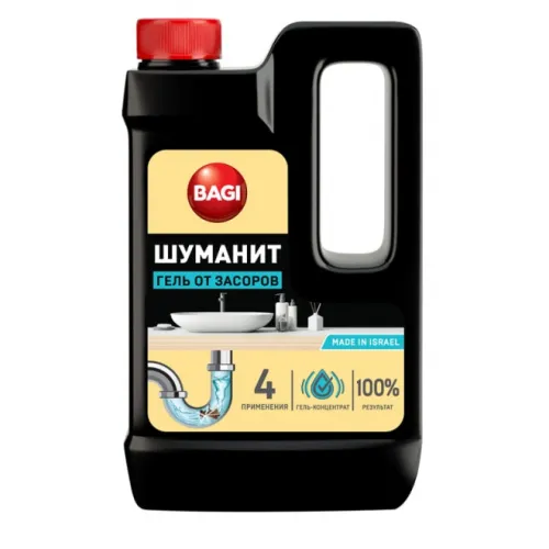 Средство Баги шуманит гель от засоров 450мл