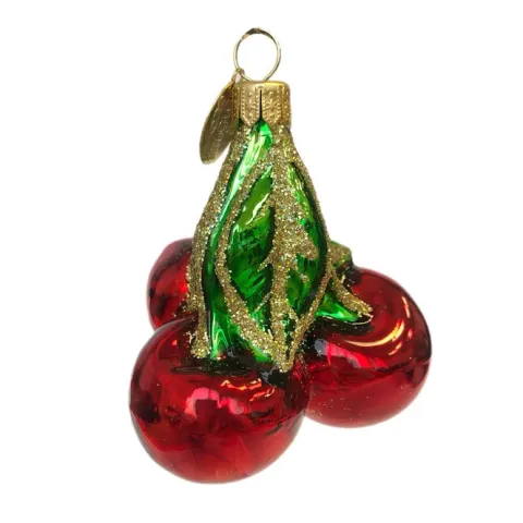 Ёлочн украшение Вишенки стекло 7,5см