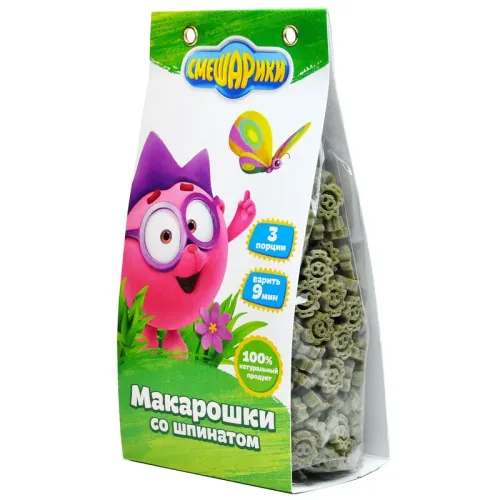 Макарошки со Шпинатом СМЕШАРИКИ 250г