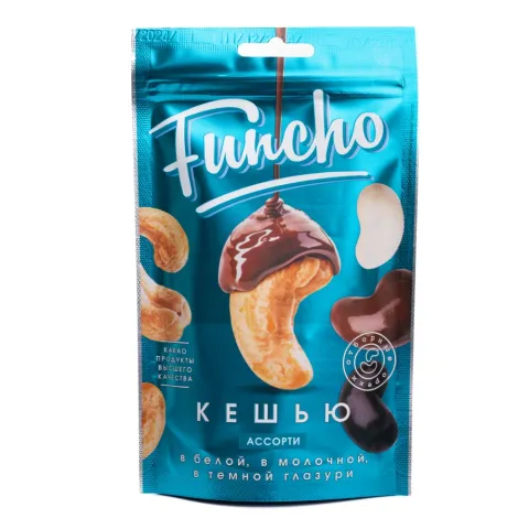 Драже Фанчо Кешью в белой молоч темной глазури ассорти 100г