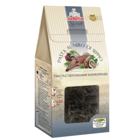 Макароны с чернилами каракатицы Pasta la Bella 250г