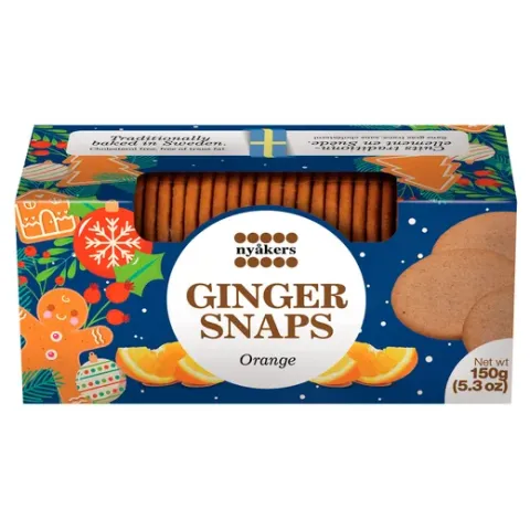 Печенье имбирное Nyakers хрустящее со вкусом миндаля 150г