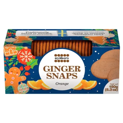 Печенье имбирное Nyakers хрустящее со вкусом миндаля 150г