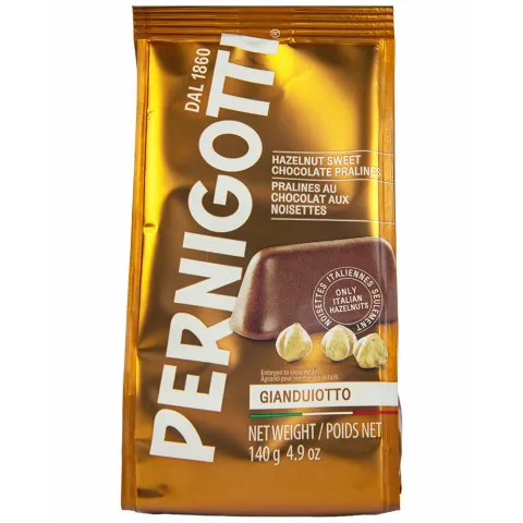 Конфеты Pernigotti шоколадные пралине с цельным фундуком 140г