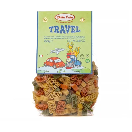 Макаронные изделия Dalla Costa Путешествие, Фигурные со шпинатом и томатами, 250 г