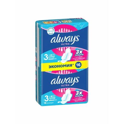 Прокладки Олвэйс ультра супер ДУО 16шт