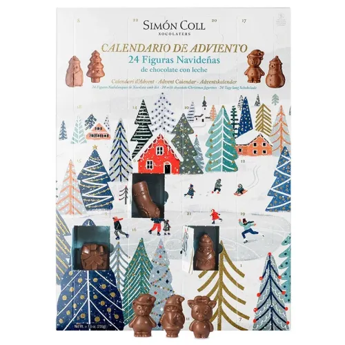 Шоколад фигурный Simon Coll молочный Адвент-календарь 3D Hello winter 216г