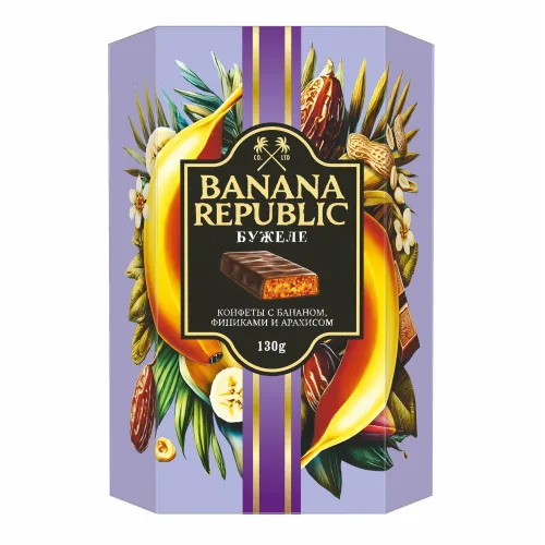 Конфеты Банана Репаблик Бужеле бан/фисташ/арах в глаз 130г
