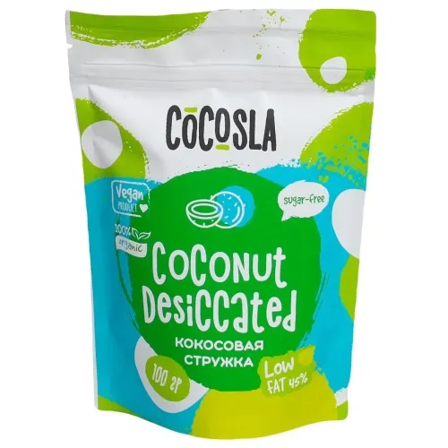 Кокосовая стружка Cocosla 40-55% сорт медиум 100г