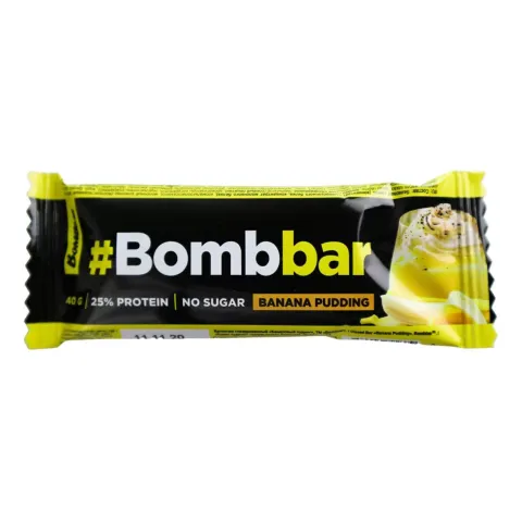Батончик BOMBBAR Прот.Банан.пудинг/шоколад 40 гр
