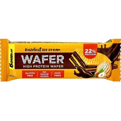 Батончик Бомббар протеин вафельный орех пломбир в шоколаде 45г