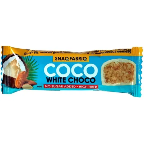 Батончик глазированный SNAQ FABRIQ кокосово-миндальный десерт 40г