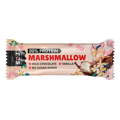 Батончик Содж Маршмеллоу протеиновый с аром. ванили в мол.шоколаде б/с 30г