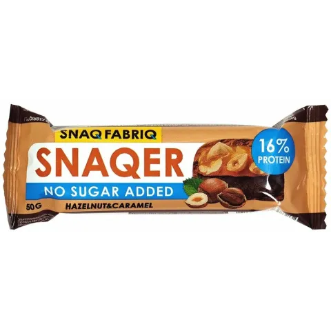 Батончик SNAQ FABRIQ глазированный Фундук и карамель 50г