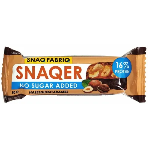 Батончик SNAQ FABRIQ глазированный Фундук и карамель 50г