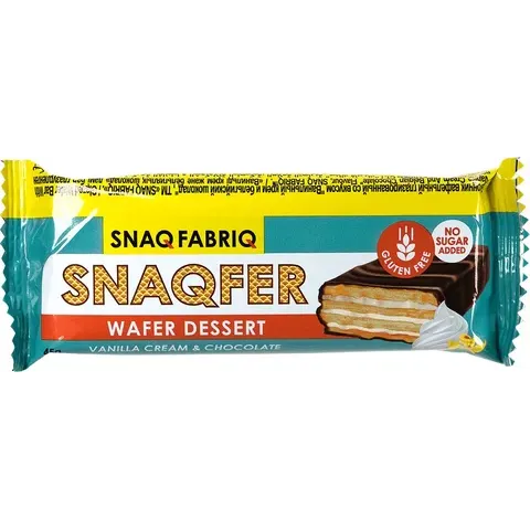 Батончик Снек Фабрик вафельный ванильный крем/бельг.шоколад б/с 45г
