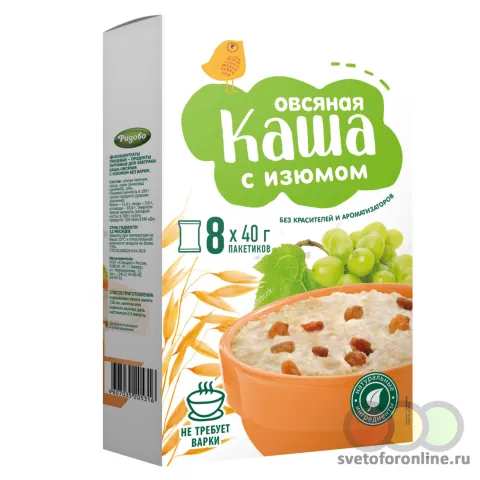 Каша овсяная Абрикос 40гр*8шт Паета