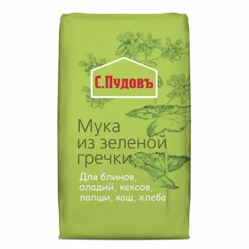 Мука из зеленой гречки С.Пудовъ бум пак 0,5 кг
