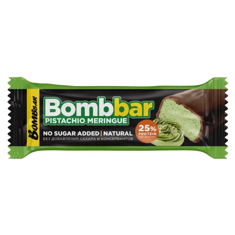 Батончик BOMBBAR Прот.Фисташ.меренга/шоколад 40 гр