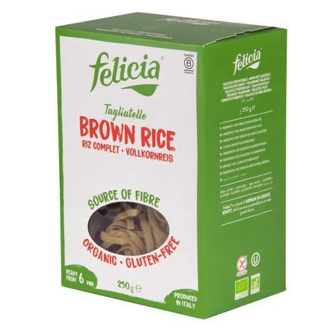 Макаронные изделия Felicia Bio Лапша в гнездах Таглиателле из бурого риса без глютена 250г