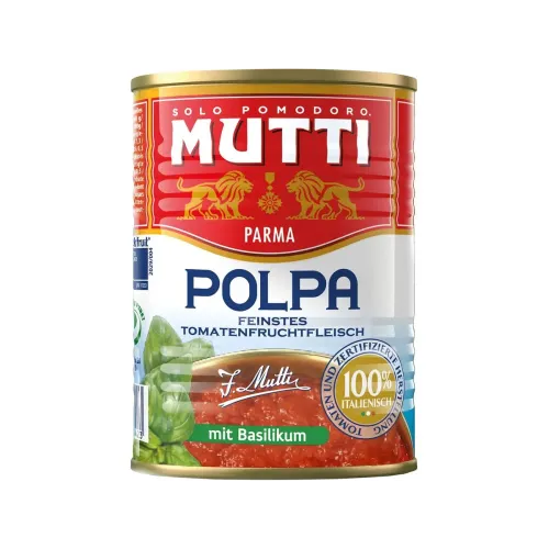 Томаты Mutti рез кубик в томат соке с базиликом 425мл
